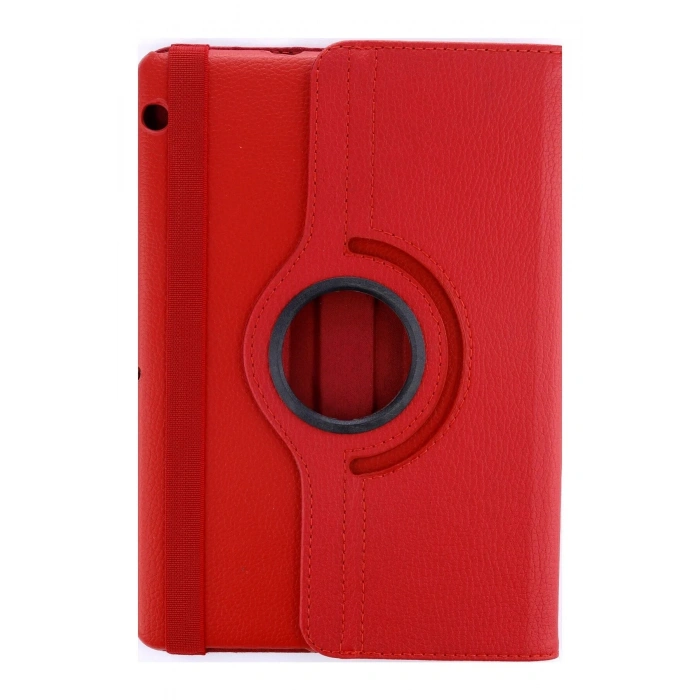 Huawei MediaPad T3 10 / 9.6 Kılıf 360 Tablet Deri Kılıf - Kırmızı