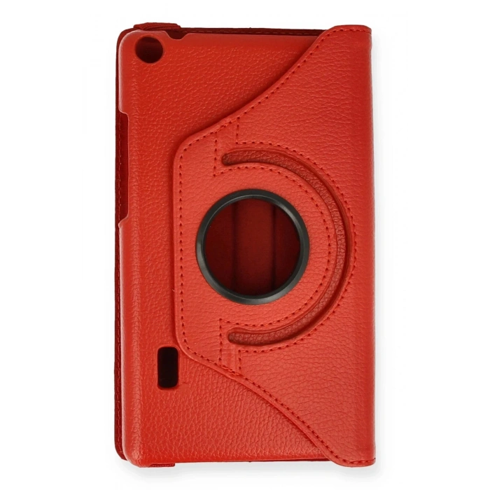 Huawei MediaPad T3 7 Kılıf 360 Tablet Deri Kılıf - Kırmızı