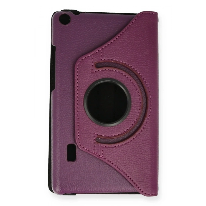 Huawei MediaPad T3 7 Kılıf 360 Tablet Deri Kılıf - Mürdüm