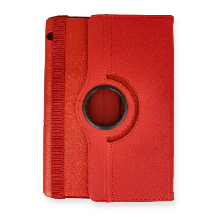 Huawei MediaPad T5 10 Kılıf 360 Tablet Deri Kılıf - Kırmızı