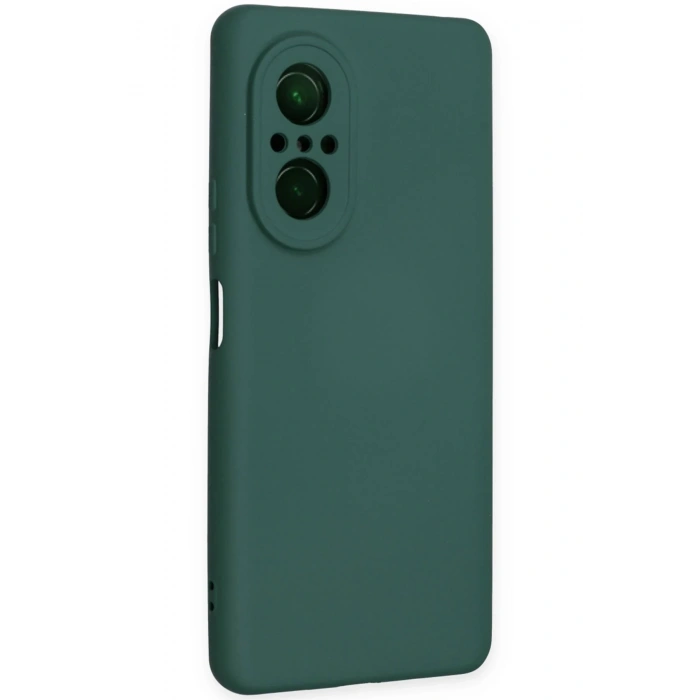 Huawei Nova 9 SE Kılıf Nano içi Kadife Silikon - Koyu Yeşil