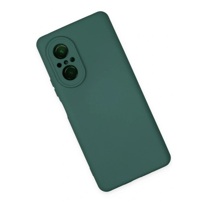 Huawei Nova 9 SE Kılıf Nano içi Kadife Silikon - Koyu Yeşil