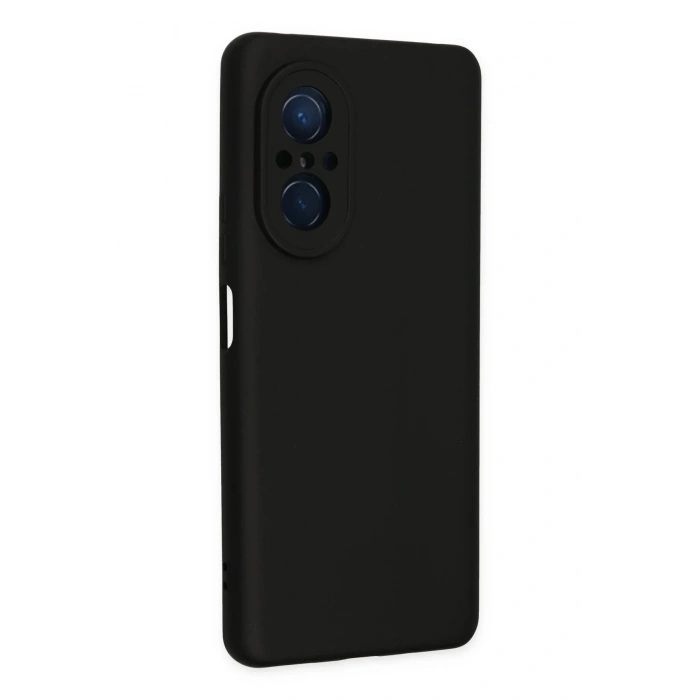 Huawei Nova 9 SE Kılıf Nano içi Kadife Silikon - Siyah