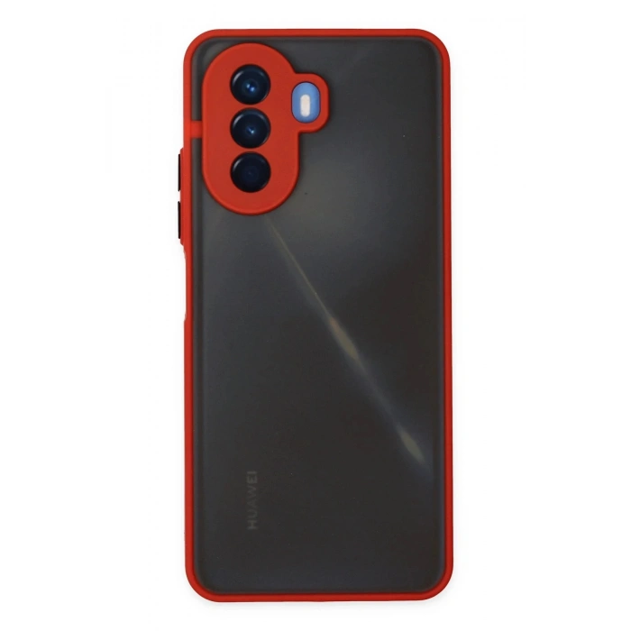 Huawei Nova Y70 Kılıf Montreal Silikon Kapak - Kırmızı