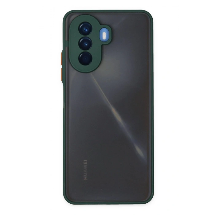 Huawei Nova Y70 Kılıf Montreal Silikon Kapak - Yeşil