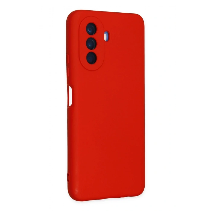 Huawei Nova Y70 Kılıf Nano içi Kadife Silikon - Kırmızı
