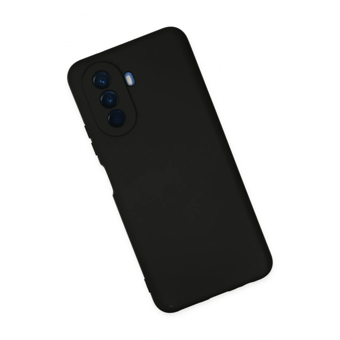 Huawei Nova Y70 Kılıf Nano içi Kadife Silikon - Siyah