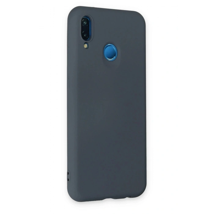 Huawei P20 Lite Kılıf Nano içi Kadife Silikon - Gri