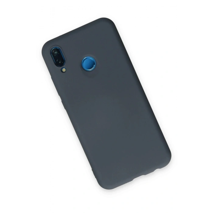 Huawei P20 Lite Kılıf Nano içi Kadife Silikon - Gri