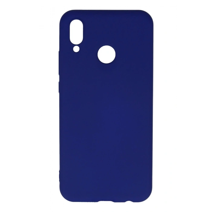 Huawei P20 Lite Kılıf Nano içi Kadife Silikon - Koyu Mavi