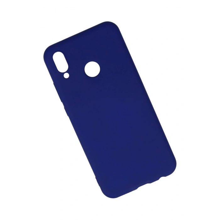 Huawei P20 Lite Kılıf Nano içi Kadife Silikon - Koyu Mavi