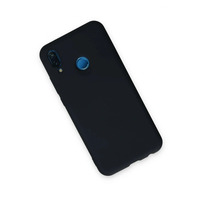 Huawei P20 Lite Kılıf Nano içi Kadife Silikon - Lacivert