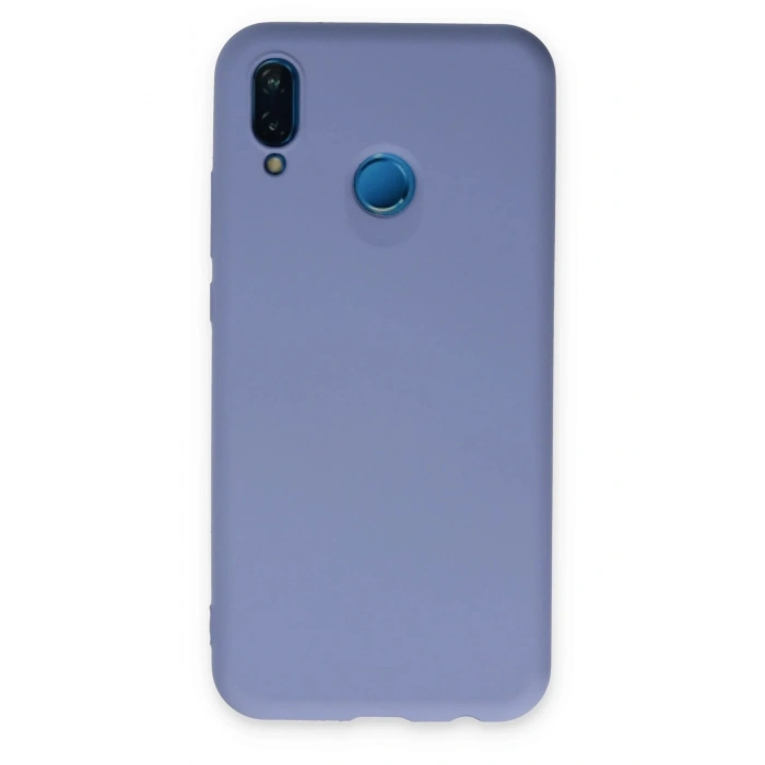 Huawei P20 Lite Kılıf Nano içi Kadife Silikon - Lila