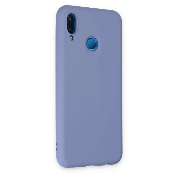 Huawei P20 Lite Kılıf Nano içi Kadife Silikon - Lila