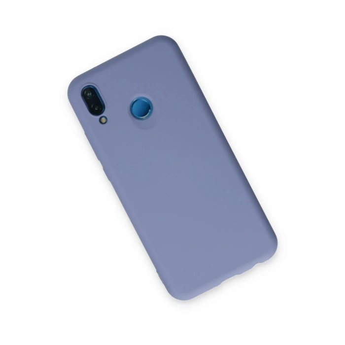 Huawei P20 Lite Kılıf Nano içi Kadife Silikon - Lila