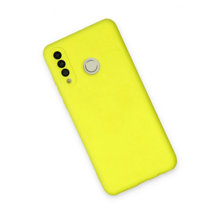 Huawei P30 Lite Kılıf Nano içi Kadife Silikon - Sarı