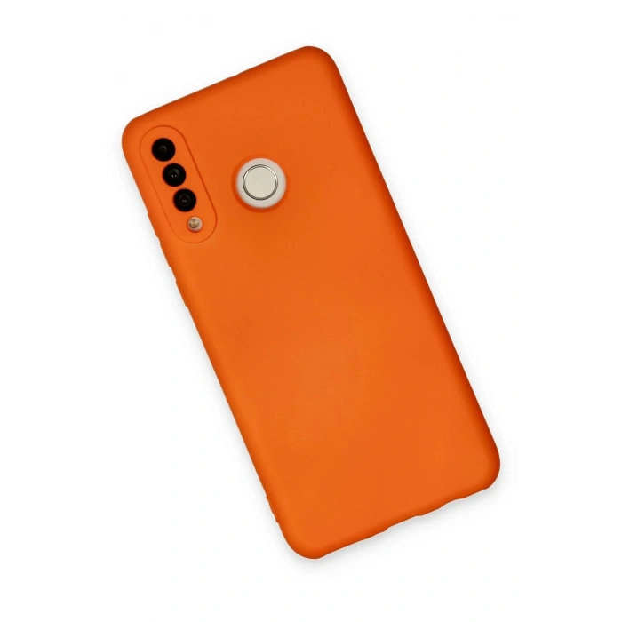 Huawei P30 Lite Kılıf Nano içi Kadife Silikon - Turuncu