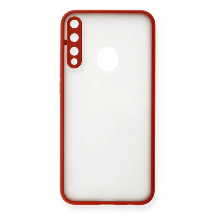 Huawei P40 Lite E Kılıf Montreal Silikon Kapak - Kırmızı