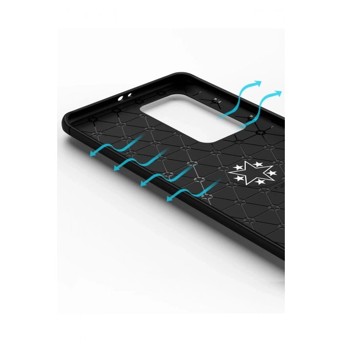 Huawei P40 Pro Kılıf Range Yüzüklü Silikon - Siyah-Mavi