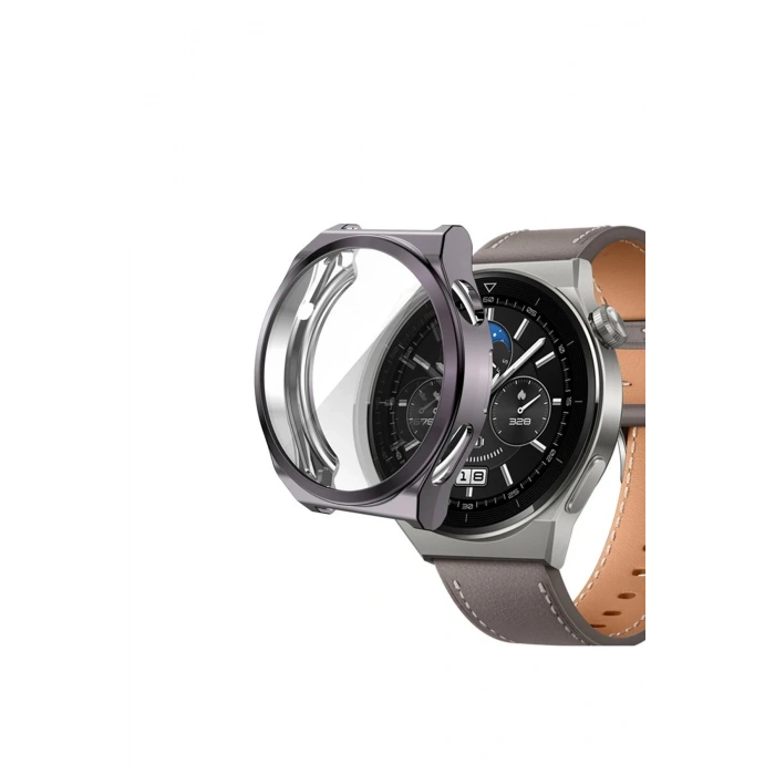 Huawei Watch GT2 46mm Dota Camlı Kasa Ekran Koruyucu - Uzay Grisi