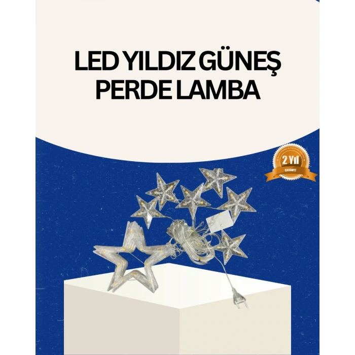 İç Mekan Uyumlu Yıldız Peri Led Perde 3x3 Metre