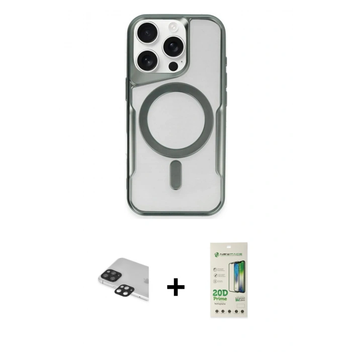 ieg™ iPhone 11 Pro Max Kılıf Yadigar Klasik Özel Seri - Siyah 20D Premium Cam Ekran Koruyucu + Siyah Pers Alüminyum Kamera Lens