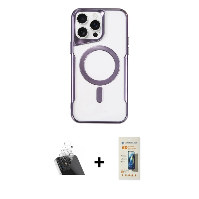 ieg™ iPhone 11 Pro Max Kılıf Yadigar Klasik Özel Seri - Siyah 6D Mat Seramik Hayalet Nano Ekran Koruyucu + Şeffaf Kamera Lens Koruma Cam
