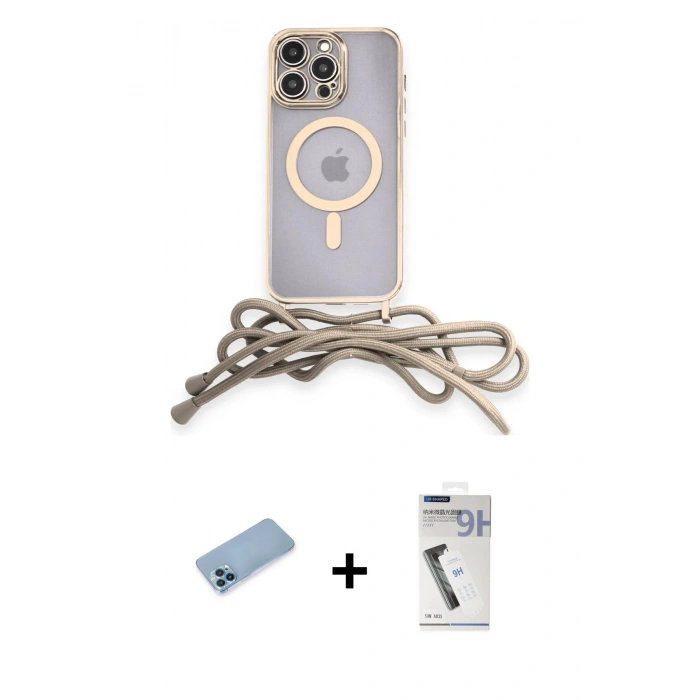 ieg™ iPhone 12 Pro Max Kılıf Eksen Özel Seri - Şeffaf Uv Polymer Nano Ekran Koruyucu + Mavi Shine Kamera Lens Koruma Cam