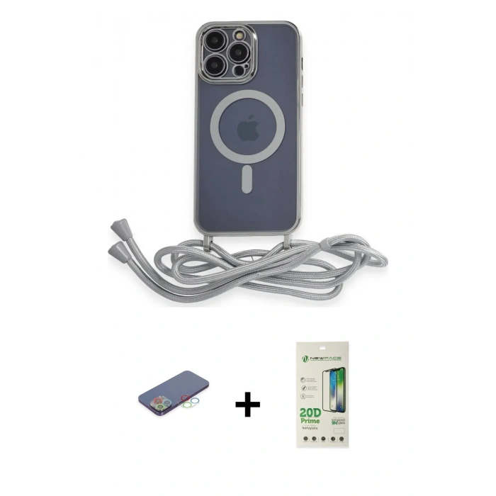 ieg™ iPhone 12 Pro Max Kılıf Eksen Özel Seri - Siyah 20D Premium Cam Ekran Koruyucu + Mavi Renkli Kamera Lens Koruma Cam