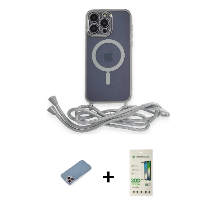 ieg™ iPhone 12 Pro Max Kılıf Eksen Özel Seri - Siyah 20D Premium Cam Ekran Koruyucu + Pembe Shine Kamera Lens Koruma Cam