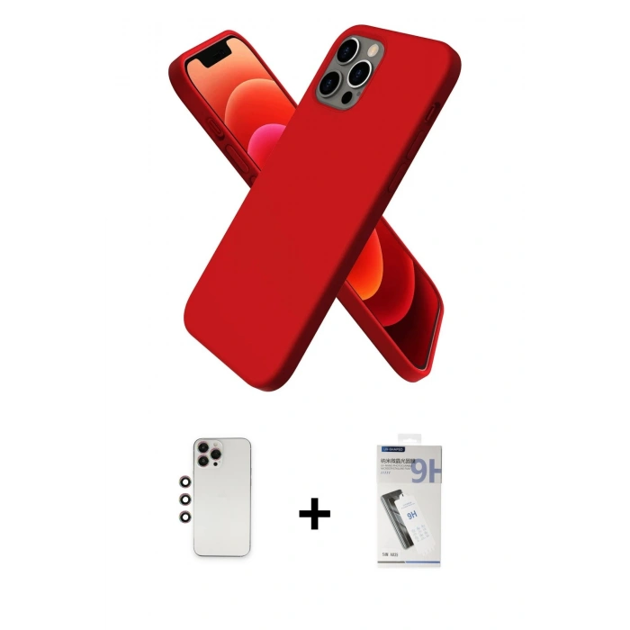 ieg™ iPhone 12 Pro Max Kılıf Kozmos Yansıma Özel Seri - Şeffaf Uv Polymer Nano Ekran Koruyucu + Gökkuşağı Shine Kamera Lens