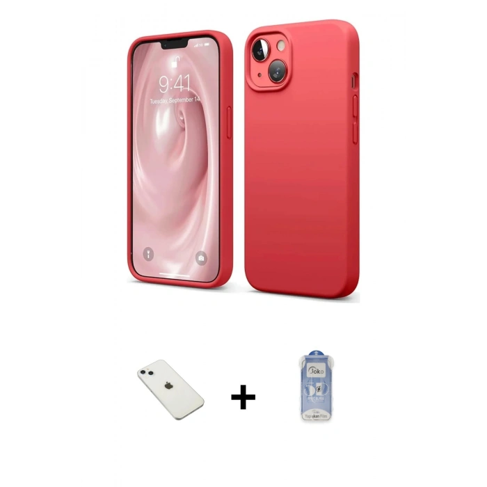 ieg™ iPhone 14 Kılıf Kozmos Yansıma Özel Seri - Siyah Joko Magic 5D Cam + Sierra Blue Diamond Kamera Lens