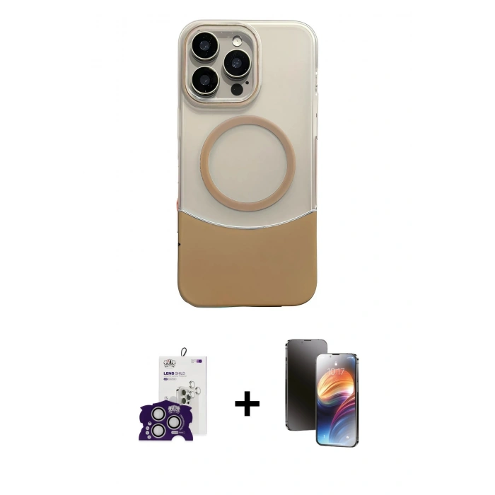 ieg™ iPhone 16 Pro Max Kılıf Kozmos Form Özel Seri - Siyah 3D Antistatik Mat Seramik Nano Ekran Koruyucu + Gümüş Bilvis Titan Kamera Lens