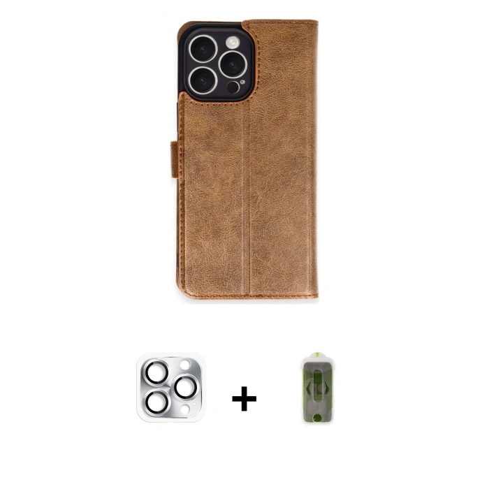 ieg™ iPhone 16 Pro Max Kılıf Siluet Işık Serisi - Siyah Joko Magic 5D Hayalet Cam + Gümüş Pers Alüminyum Kamera Lens