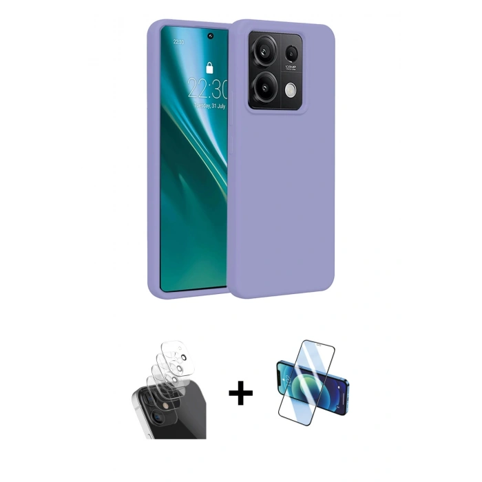 ieg™ Redmi Note 13 Pro 4G Kılıf Kozmos Yansıma Özel Seri - Siyah 3D Antistatik Seramik Nano Ekran Koruyucu + Şeffaf Kamera Lens Koruma Cam