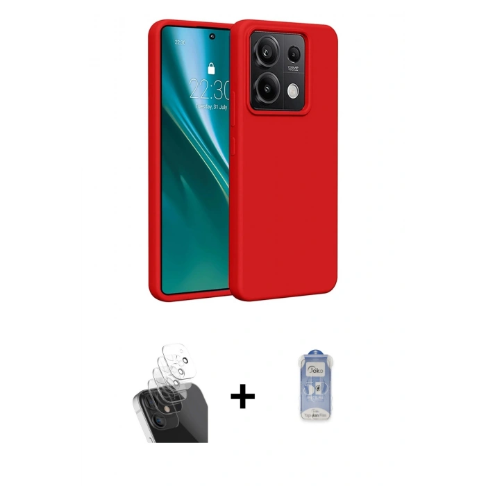 ieg™ Redmi Note 13 Pro 5G Kılıf Kozmos Yansıma Özel Seri - Siyah Joko Magic 5D Cam + Şeffaf Kamera Lens Koruma Cam