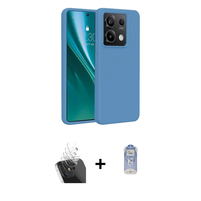 ieg™ Redmi Note 13 Pro 5G Kılıf Kozmos Yansıma Özel Seri - Siyah Joko Magic 5D Cam + Şeffaf Kamera Lens Koruma Cam