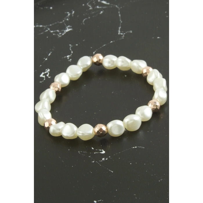 İnci Hematit Doğaltaş Bileklik