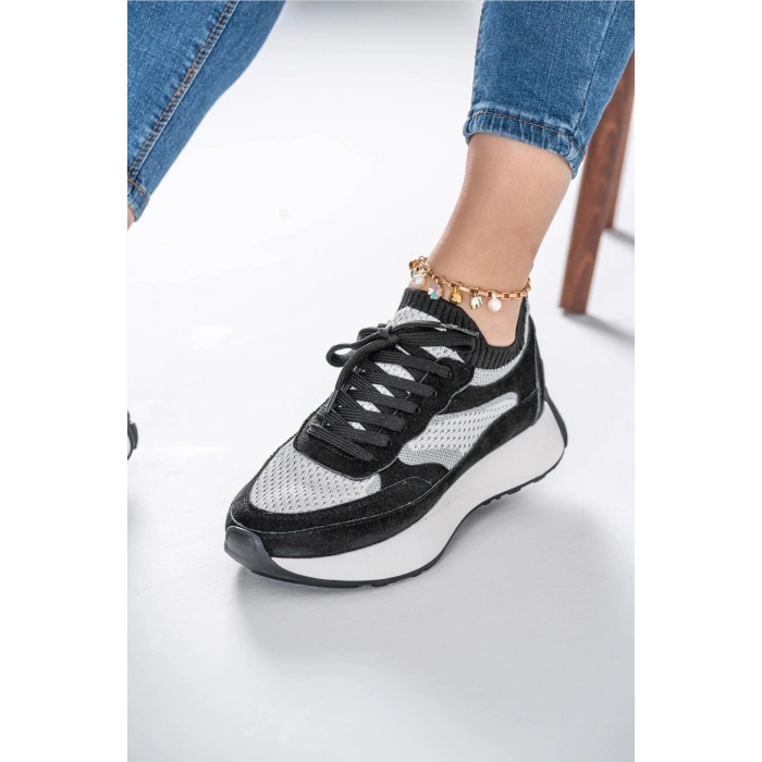 Ines Siyah Spor Ayakkabı