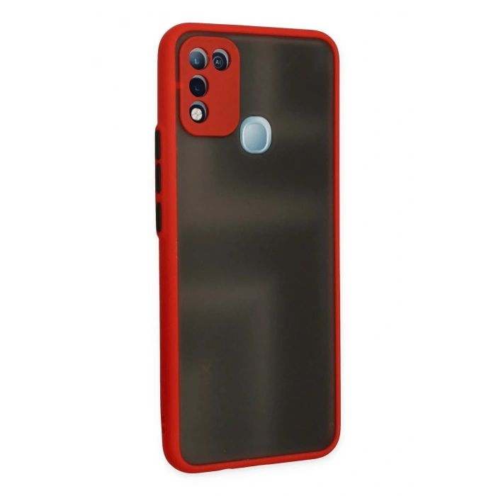 İnfinix Hot 10 Play Kılıf Montreal Silikon Kapak - Kırmızı