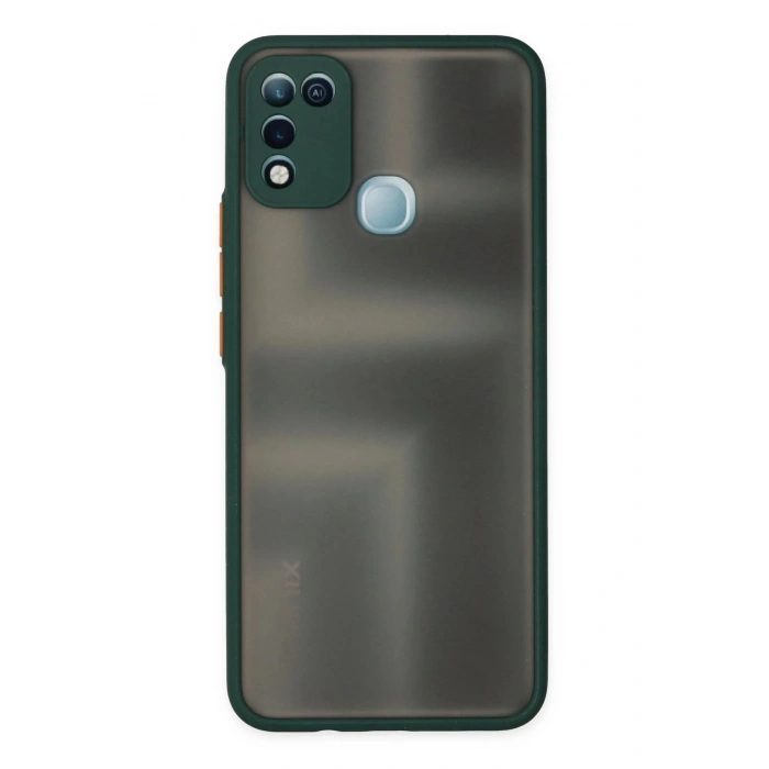 İnfinix Hot 10 Play Kılıf Montreal Silikon Kapak - Yeşil