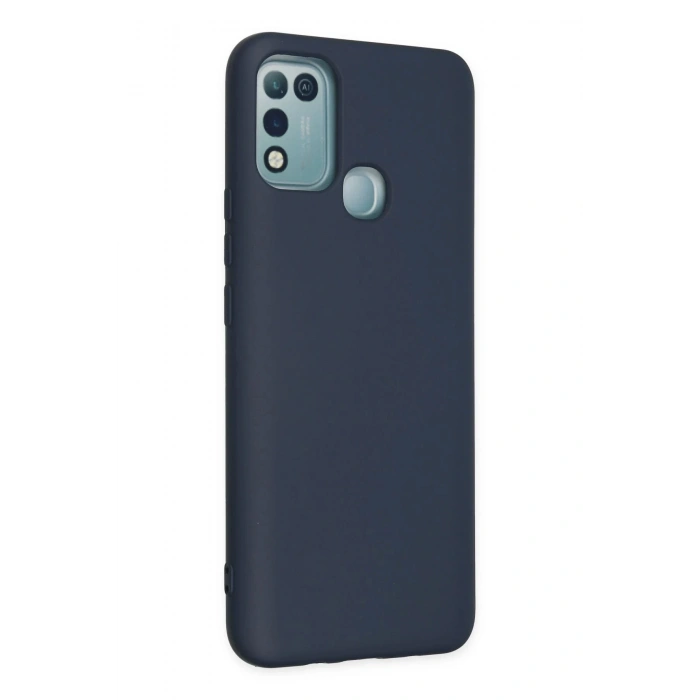 İnfinix Hot 10 Play Kılıf Nano içi Kadife Silikon - Lacivert