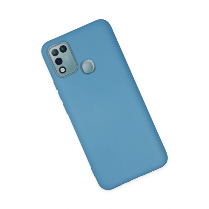 İnfinix Hot 10 Play Kılıf Nano içi Kadife Silikon - Mavi