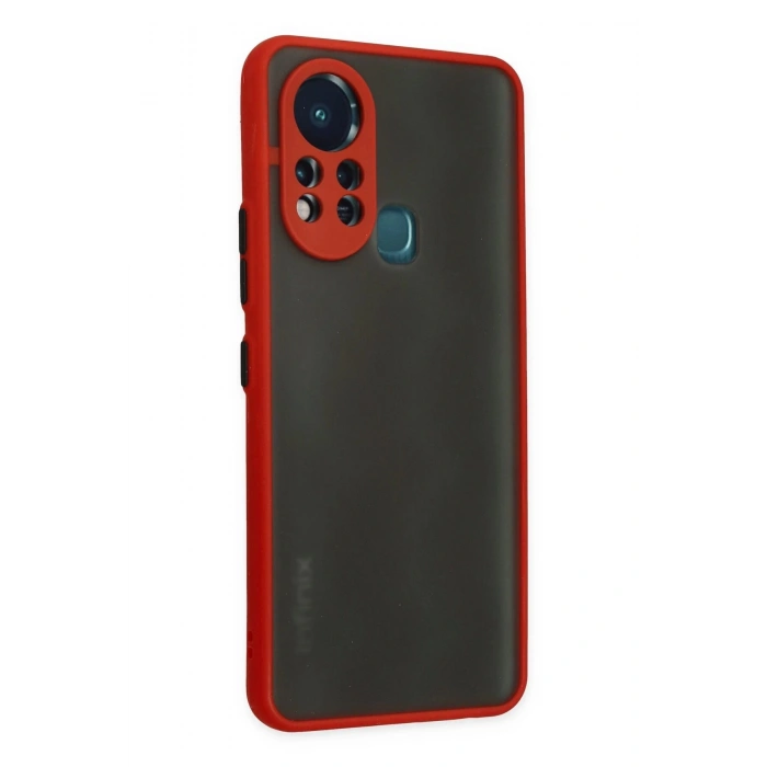 İnfinix Hot 11s Kılıf Montreal Silikon Kapak - Kırmızı
