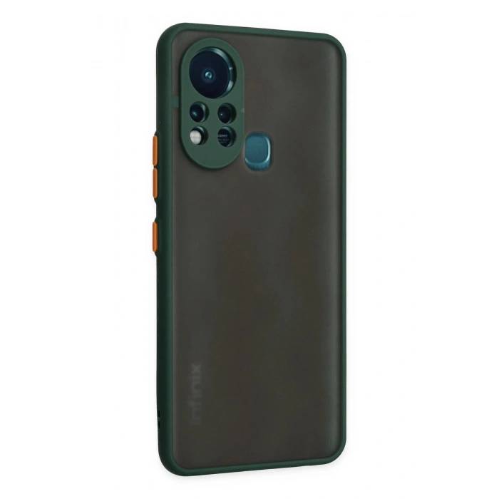 İnfinix Hot 11s Kılıf Montreal Silikon Kapak - Yeşil