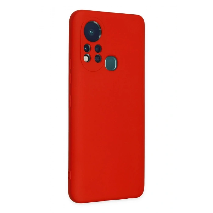 İnfinix Hot 11s Kılıf Nano içi Kadife Silikon - Kırmızı