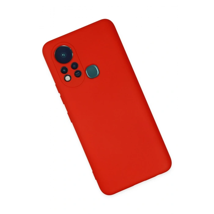 İnfinix Hot 11s Kılıf Nano içi Kadife Silikon - Kırmızı
