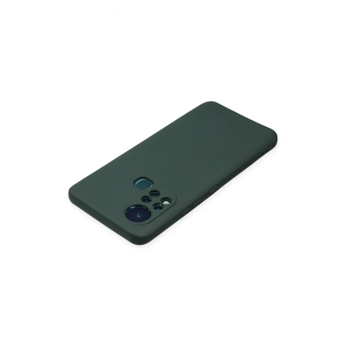 İnfinix Hot 11s Kılıf Nano içi Kadife Silikon - Koyu Yeşil