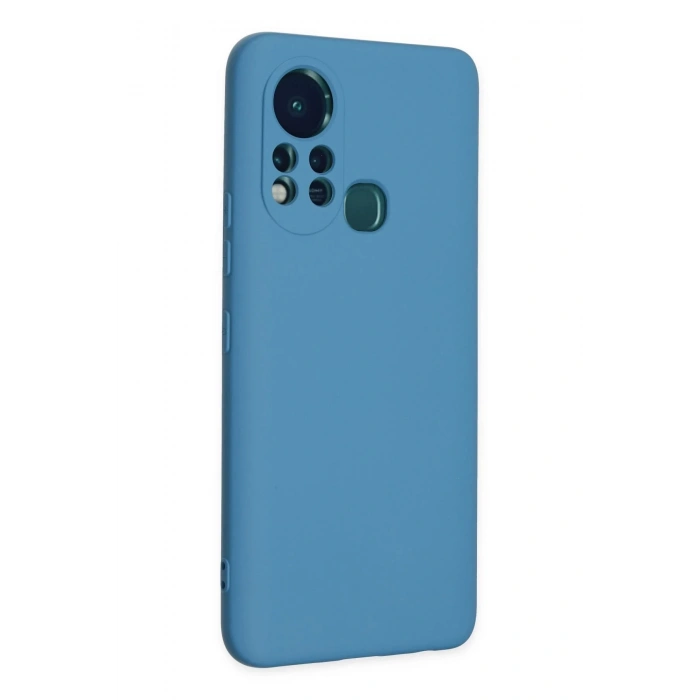 İnfinix Hot 11s Kılıf Nano içi Kadife Silikon - Mavi