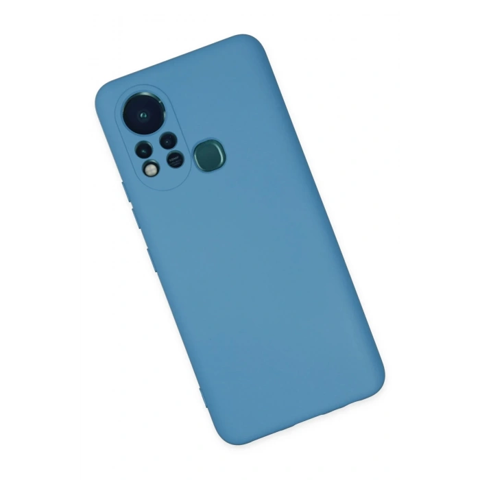 İnfinix Hot 11s Kılıf Nano içi Kadife Silikon - Mavi